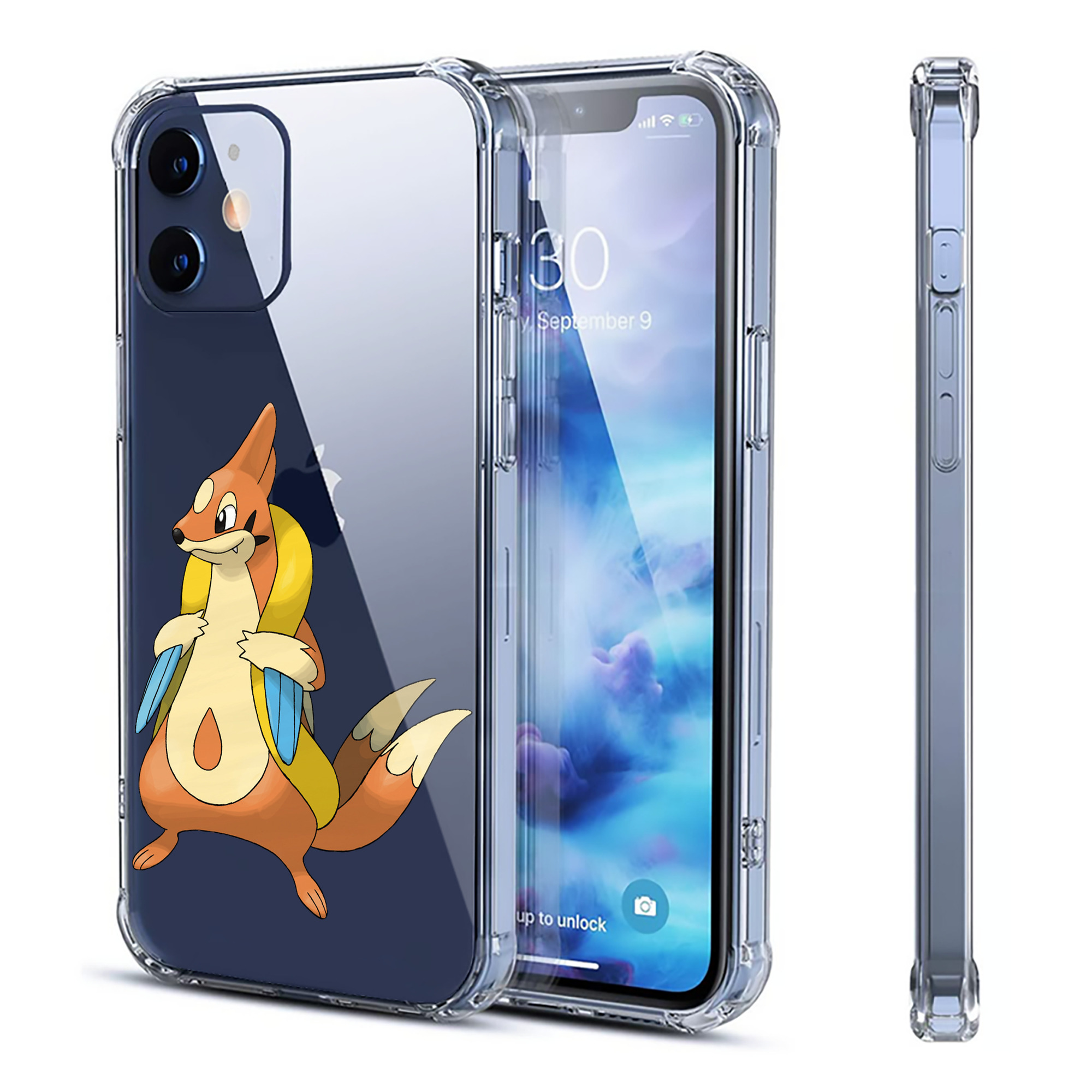 （画像用） ポケットモンスター Pokémon 【iPhone 12シリーズ対応】透明スマホケース（クリアソフトケース）